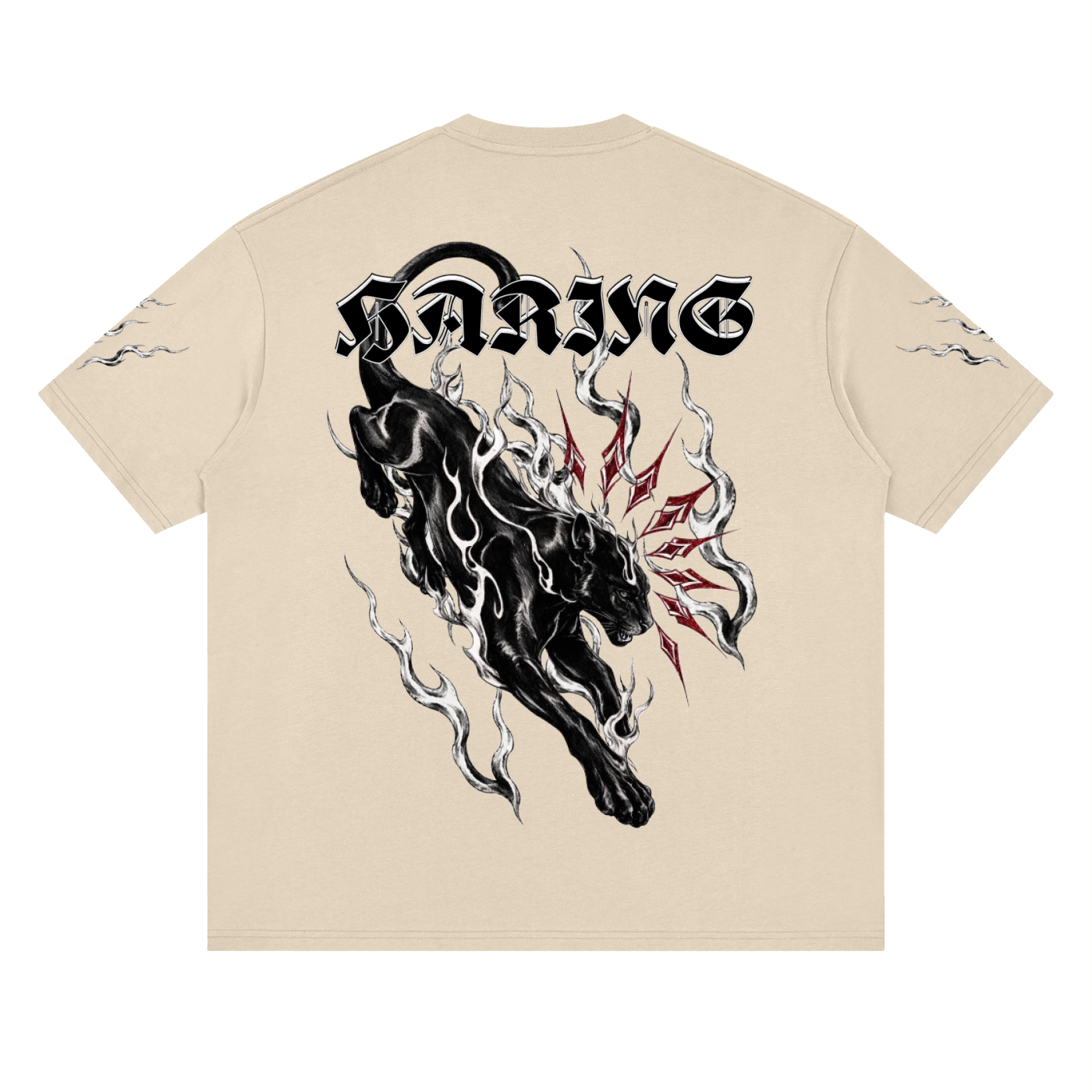 Streetwear Loose Drop Shoulder T-Shirt(panthersfight)