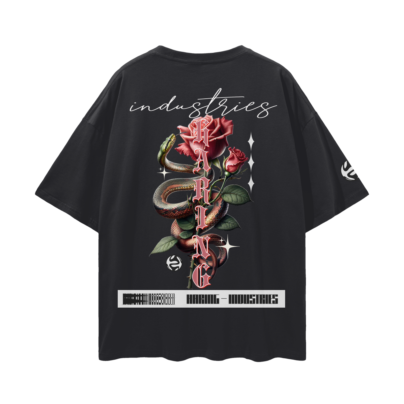 Streetwear Loose Drop Shoulder T-Shirt (snakesvine)
