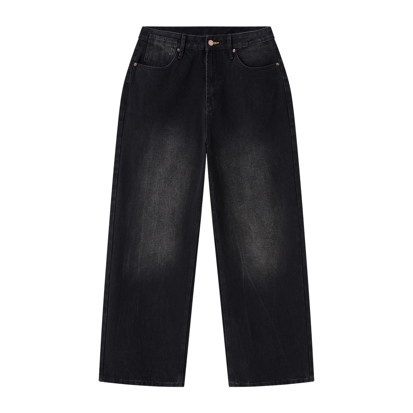 Men's Vintage Wash Wide Leg Jeans (dragonstwins)