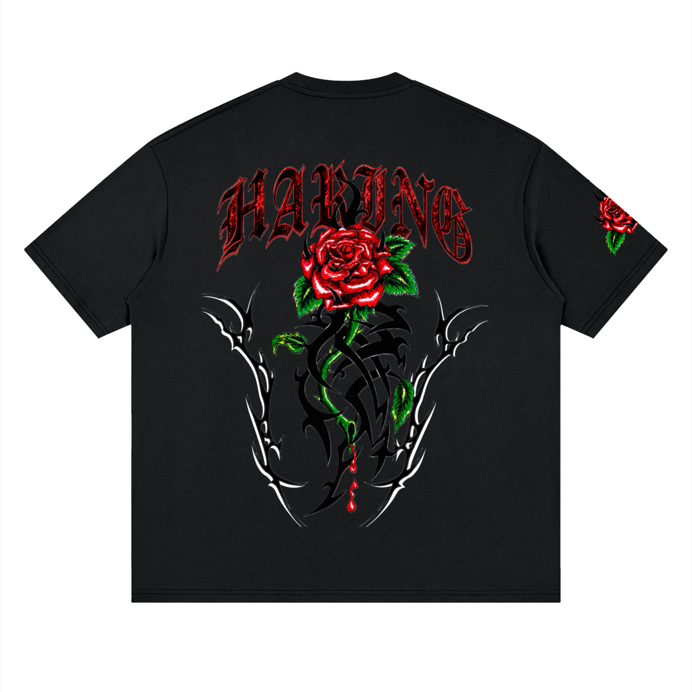 Streetwear Loose Drop Shoulder T-Shirt (odinofroses)