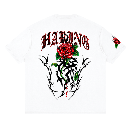Streetwear Loose Drop Shoulder T-Shirt (odinofroses)