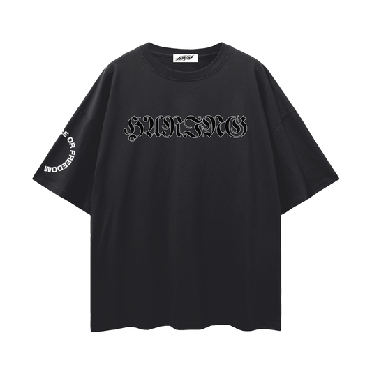 Streetwear Loose Drop Shoulder T-Shirt(hiddenmessage)