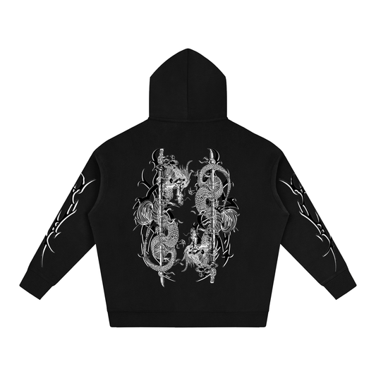 Oversize Fleeced Hoodie (dragonstwin)
