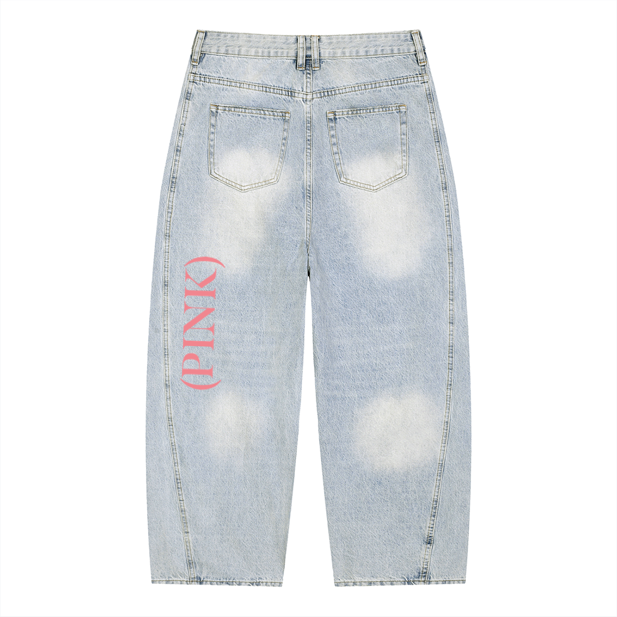 Haring Clair's Pink Barrel Leg Jeans