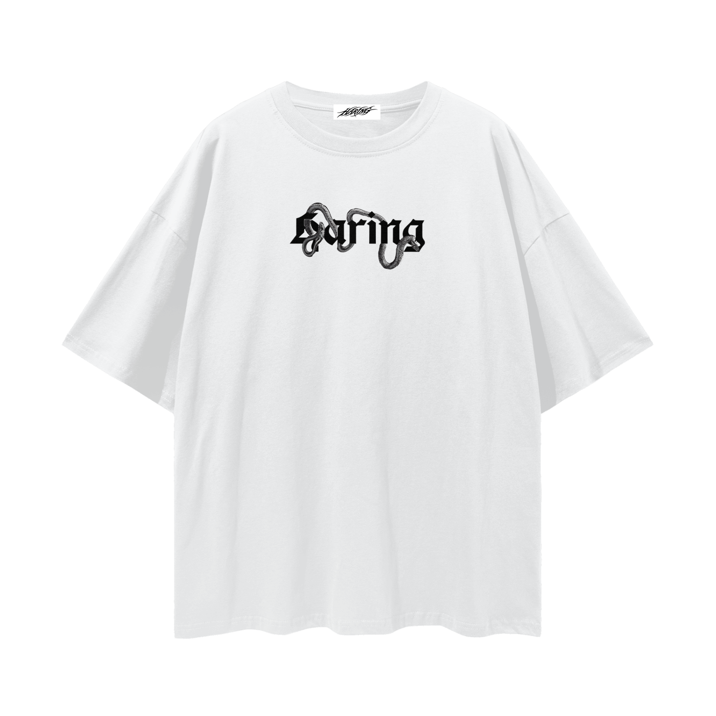 Streetwear Loose Drop Shoulder T-Shirt (snakeflowers)