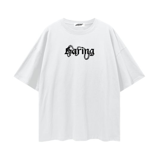 Streetwear Loose Drop Shoulder T-Shirt (snakeflowers)