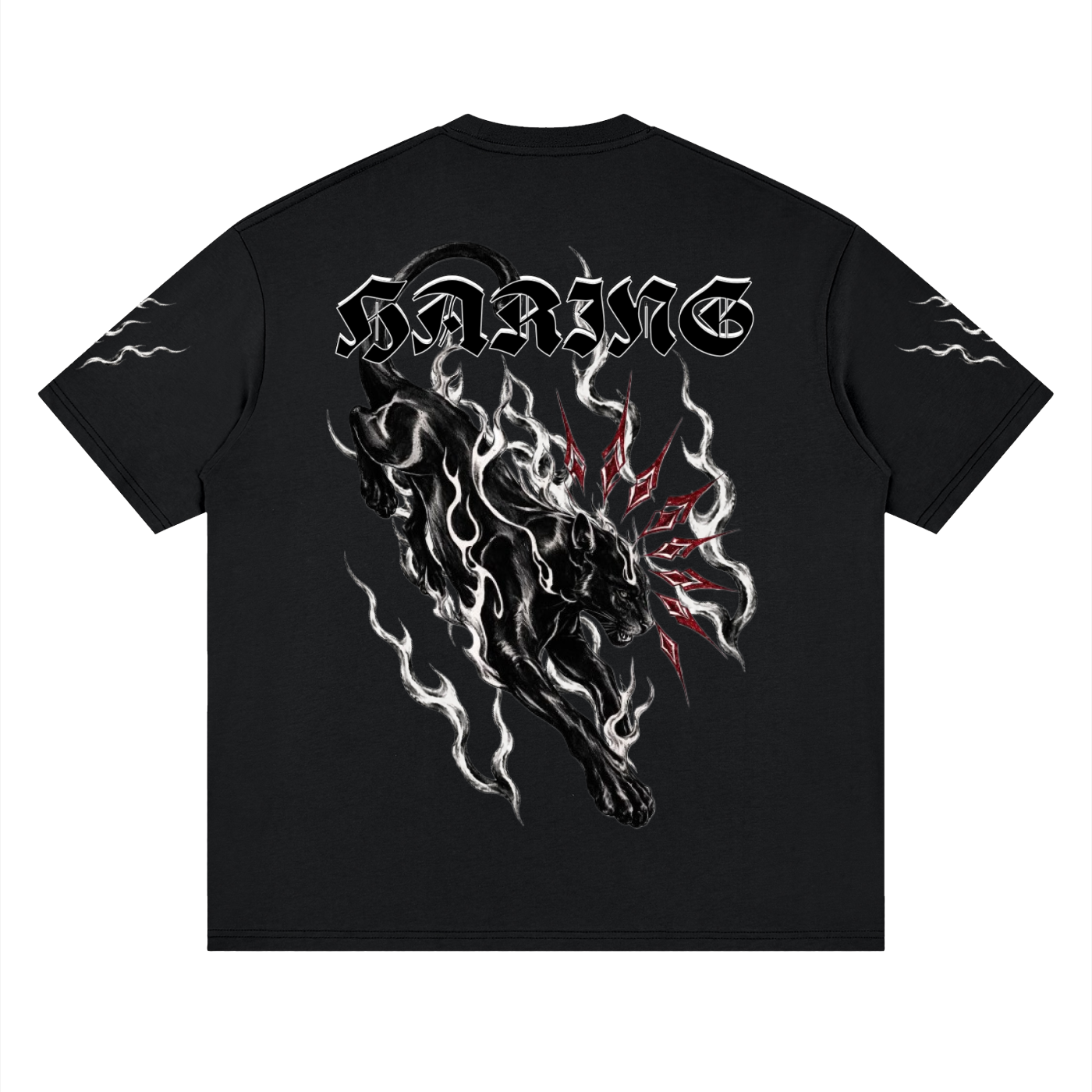 Streetwear Loose Drop Shoulder T-Shirt(panthersfight)