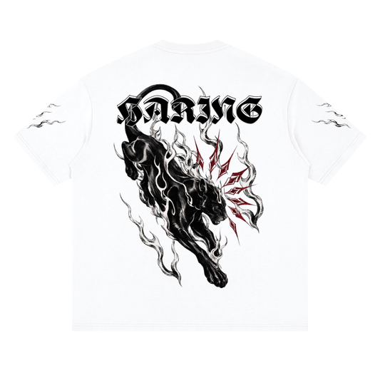 Streetwear Loose Drop Shoulder T-Shirt(panthersfight)