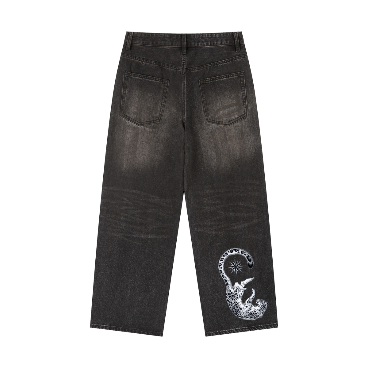 Haring Panther Baggy Denim Jeans